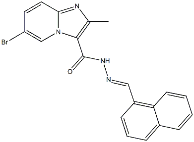 6-bromo-2-methyl-N'-(1-naphthylmethylene)imidazo[1,2-a]pyridine-3-carbohydrazide Struktur