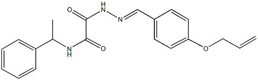 2-{2-[4-(allyloxy)benzylidene]hydrazino}-2-oxo-N-(1-phenylethyl)acetamide Struktur