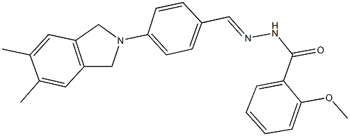 N'-[4-(5,6-dimethyl-1,3-dihydro-2H-isoindol-2-yl)benzylidene]-2-methoxybenzohydrazide Struktur