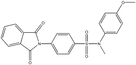 4-(1,3-dioxo-1,3-dihydro-2H-isoindol-2-yl)-N-(4-methoxyphenyl)-N-methylbenzenesulfonamide Struktur