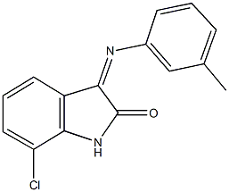 7-chloro-3-[(3-methylphenyl)imino]-1,3-dihydro-2H-indol-2-one Struktur