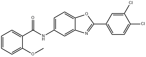 N-[2-(3,4-dichlorophenyl)-1,3-benzoxazol-5-yl]-2-(methyloxy)benzamide Struktur