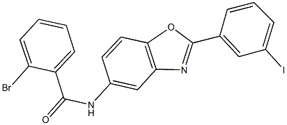 2-bromo-N-[2-(3-iodophenyl)-1,3-benzoxazol-5-yl]benzamide Struktur