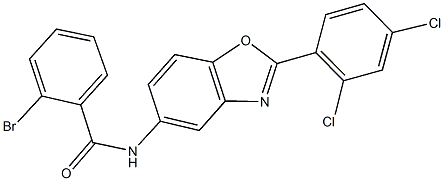 2-bromo-N-[2-(2,4-dichlorophenyl)-1,3-benzoxazol-5-yl]benzamide Struktur