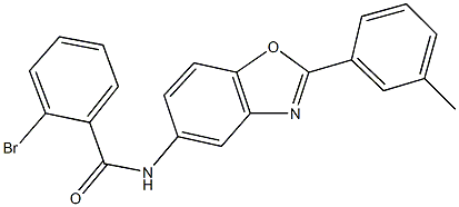 2-bromo-N-[2-(3-methylphenyl)-1,3-benzoxazol-5-yl]benzamide Struktur