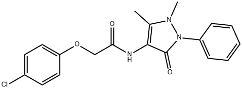 2-(4-chlorophenoxy)-N-(1,5-dimethyl-3-oxo-2-phenyl-2,3-dihydro-1H-pyrazol-4-yl)acetamide Struktur