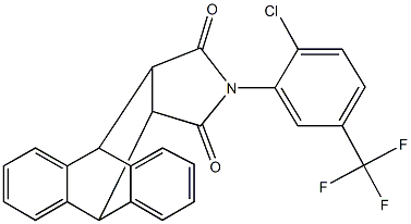 17-[2-chloro-5-(trifluoromethyl)phenyl]-17-azapentacyclo[6.6.5.0~2,7~.0~9,14~.0~15,19~]nonadeca-2,4,6,9,11,13-hexaene-16,18-dione Struktur