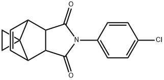 4-(4-chlorophenyl)-spiro[4-azatricyclo[5.2.1.0~2,6~]dec[8]ene-10,1'-cyclopropane]-3,5-dione Struktur