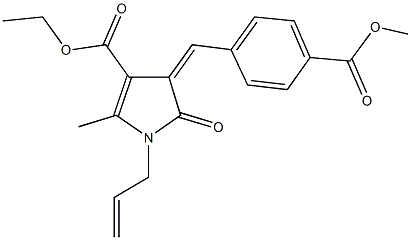 ethyl 1-allyl-4-[4-(methoxycarbonyl)benzylidene]-2-methyl-5-oxo-4,5-dihydro-1H-pyrrole-3-carboxylate Struktur