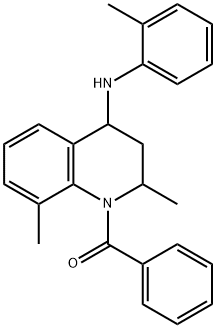 N-(1-benzoyl-2,8-dimethyl-1,2,3,4-tetrahydro-4-quinolinyl)-N-(2-methylphenyl)amine Struktur