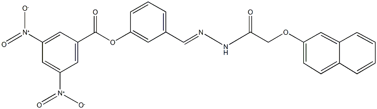 3-{2-[(2-naphthyloxy)acetyl]carbohydrazonoyl}phenyl 3,5-bisnitrobenzoate Struktur