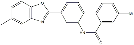 3-bromo-N-[3-(5-methyl-1,3-benzoxazol-2-yl)phenyl]benzamide Struktur