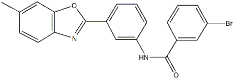 3-bromo-N-[3-(6-methyl-1,3-benzoxazol-2-yl)phenyl]benzamide Struktur