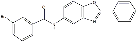 3-bromo-N-(2-phenyl-1,3-benzoxazol-5-yl)benzamide Struktur