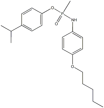 4-isopropylphenyl P-methyl-N-[4-(pentyloxy)phenyl]phosphonamidoate Struktur