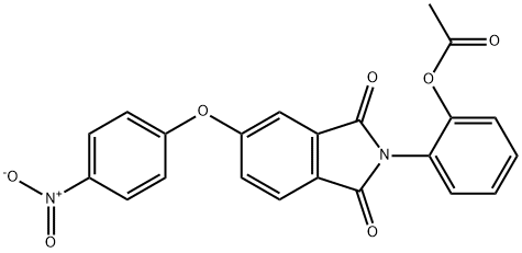 2-[5-({4-nitrophenyl}oxy)-1,3-dioxo-1,3-dihydro-2H-isoindol-2-yl]phenyl acetate Struktur