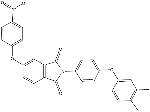 2-{4-[(3,4-dimethylphenyl)oxy]phenyl}-5-({4-nitrophenyl}oxy)-1H-isoindole-1,3(2H)-dione Struktur