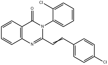 3-(2-chlorophenyl)-2-[2-(4-chlorophenyl)vinyl]-4(3H)-quinazolinone Struktur