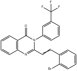 2-[2-(2-bromophenyl)vinyl]-3-[3-(trifluoromethyl)phenyl]-4(3H)-quinazolinone Struktur