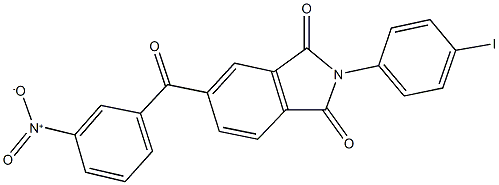 5-{3-nitrobenzoyl}-2-(4-iodophenyl)-1H-isoindole-1,3(2H)-dione Struktur