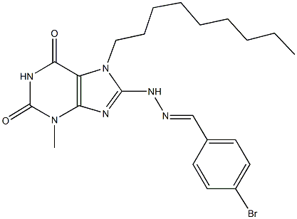 4-bromobenzaldehyde (3-methyl-7-nonyl-2,6-dioxo-2,3,6,7-tetrahydro-1H-purin-8-yl)hydrazone Struktur