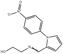 2-{[(1-{4-nitrophenyl}-1H-pyrrol-2-yl)methylene]amino}ethanol Struktur