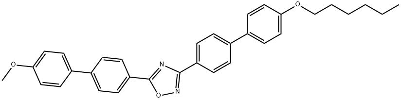 3-[4'-(hexyloxy)[1,1'-biphenyl]-4-yl]-5-[4'-(methyloxy)[1,1'-biphenyl]-4-yl]-1,2,4-oxadiazole Struktur