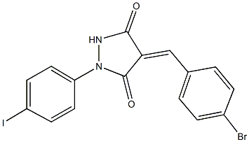 4-(4-bromobenzylidene)-1-(4-iodophenyl)-3,5-pyrazolidinedione Struktur