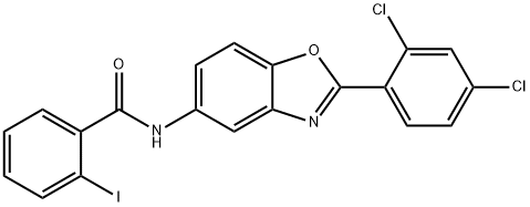 N-[2-(2,4-dichlorophenyl)-1,3-benzoxazol-5-yl]-2-iodobenzamide Struktur