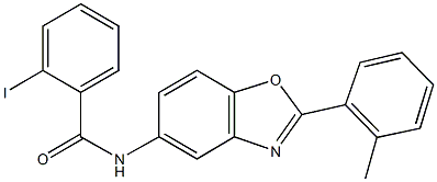 2-iodo-N-[2-(2-methylphenyl)-1,3-benzoxazol-5-yl]benzamide Struktur