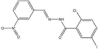 2-chloro-N'-{3-nitrobenzylidene}-5-iodobenzohydrazide Struktur