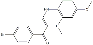 1-(4-bromophenyl)-3-(2,4-dimethoxyanilino)-2-propen-1-one Struktur