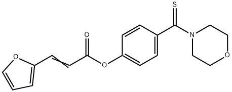 4-(4-morpholinylcarbothioyl)phenyl 3-(2-furyl)acrylate Struktur