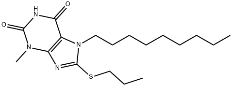 3-methyl-7-nonyl-8-(propylsulfanyl)-3,7-dihydro-1H-purine-2,6-dione Struktur