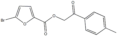 2-(4-methylphenyl)-2-oxoethyl 5-bromo-2-furoate Struktur