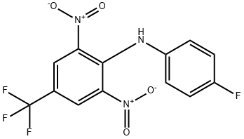 N-(4-fluorophenyl)-2,6-dinitro-4-(trifluoromethyl)aniline Struktur