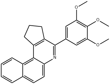 4-(3,4,5-trimethoxyphenyl)-2,3-dihydro-1H-benzo[f]cyclopenta[c]quinoline Struktur