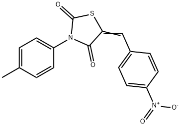 5-{4-nitrobenzylidene}-3-(4-methylphenyl)-1,3-thiazolidine-2,4-dione Struktur