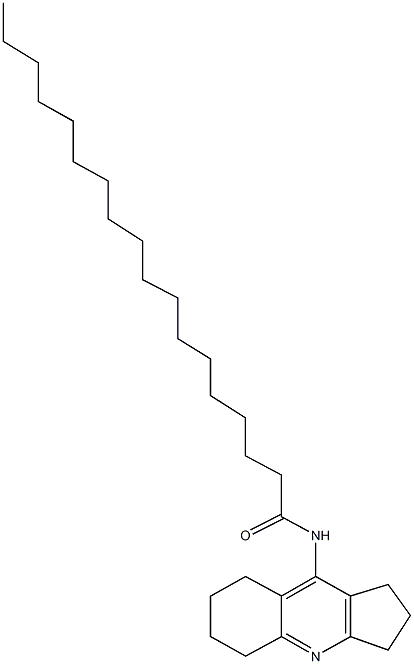 N-(2,3,5,6,7,8-hexahydro-1H-cyclopenta[b]quinolin-9-yl)octadecanamide Struktur