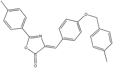 4-{4-[(4-methylbenzyl)oxy]benzylidene}-2-(4-methylphenyl)-1,3-oxazol-5(4H)-one Struktur