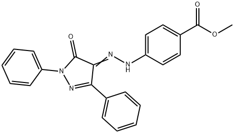 methyl 4-[2-(5-oxo-1,3-diphenyl-1,5-dihydro-4H-pyrazol-4-ylidene)hydrazino]benzoate Struktur