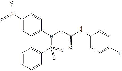 N-(4-fluorophenyl)-2-[4-nitro(phenylsulfonyl)anilino]acetamide Struktur