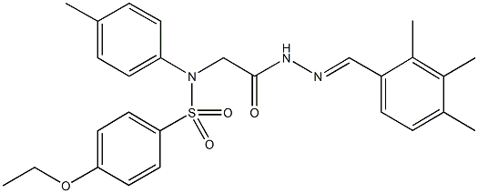 4-ethoxy-N-(4-methylphenyl)-N-{2-oxo-2-[2-(2,3,4-trimethylbenzylidene)hydrazino]ethyl}benzenesulfonamide Struktur