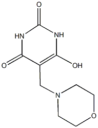 6-hydroxy-5-(4-morpholinylmethyl)-2,4(1H,3H)-pyrimidinedione Struktur