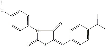 5-(4-isopropylbenzylidene)-3-(4-methoxyphenyl)-2-thioxo-1,3-thiazolidin-4-one Struktur