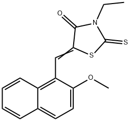 3-ethyl-5-[(2-methoxy-1-naphthyl)methylene]-2-thioxo-1,3-thiazolidin-4-one Struktur