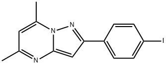 2-(4-iodophenyl)-5,7-dimethylpyrazolo[1,5-a]pyrimidine Struktur