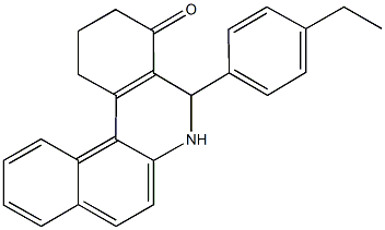 5-(4-ethylphenyl)-2,3,5,6-tetrahydrobenzo[a]phenanthridin-4(1H)-one Struktur