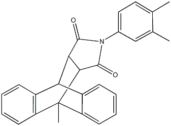 17-(3,4-dimethylphenyl)-1-methyl-17-azapentacyclo[6.6.5.0~2,7~.0~9,14~.0~15,19~]nonadeca-2,4,6,9,11,13-hexaene-16,18-dione Struktur