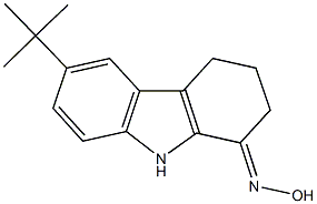 6-tert-butyl-2,3,4,9-tetrahydro-1H-carbazol-1-one oxime Struktur